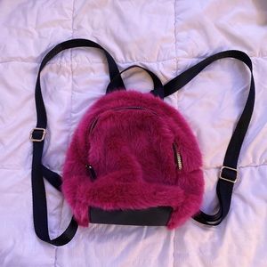Fluffy Magenta Backpack